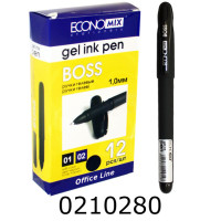 Ручка гелева Economix Boss чорна (12) E11914-01