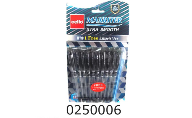 Ручка масл. Cello Maxriter чорна + дод. ручка (синій бліст.) (727_B -) (100/600) 700337B