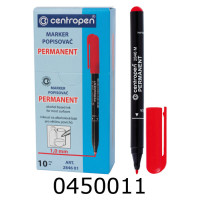 Маркер перм. Centropen 1мм червоний (10/200) 2846/02 Маркер перм. Centropen 1мм червоний (10/200) 2846/02