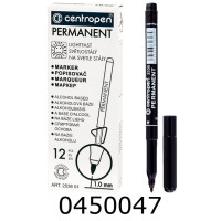 Маркер перм. Centropen 1мм. чорний (12/240) 2536/01