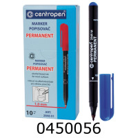 Маркер перм. Centropen 1мм синій (10) 2846/03