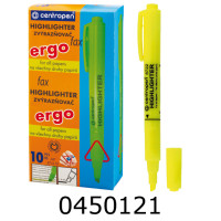 Маркер текст. Centropen FAX 1-4мм жовтий (10) 8722/05