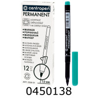 Маркер перм. Centropen 1мм. зелений (12) 2536/04