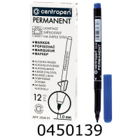 Маркер перм. Centropen 1мм. синій (12) 2536/03