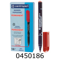 Маркер перм. Centropen 1мм коричневий (10) 2846/07