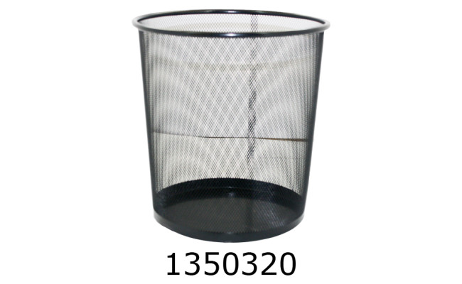 Корзина для паперів Leader метал. чорна кругла PS09/Z013 (20) 613400