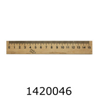 Лінійка дерев'яна 15 см Міцар (25/100/1000) ЛК-001-МВ