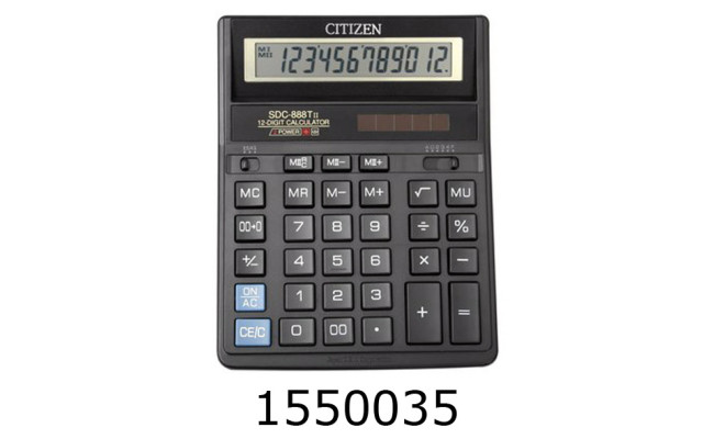 Калькулятор CITIZEN SDC-888 TІІ 12 розрядів 1304/1303