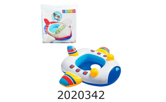 Круг 73*58см для малюків зі спинкою Машинка Intex (24) 59586