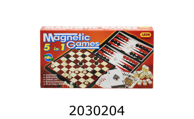 Шахи 5 в 1 магніт в коробці 25*13см (1/24/48) 9841 A