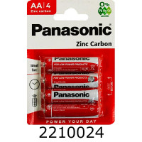 Батарейка Panasonic Zinc Carbon блістер R6/4  ціна за 4шт. (12/60) AA