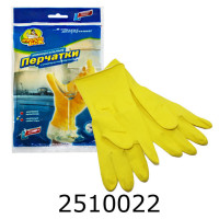 Рукавиці гумові госп. розмір 9/L універс. жовті ФБ(12) 80260