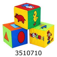 Кубики м'які набір 3шт Розумна Іграшка (84) 125