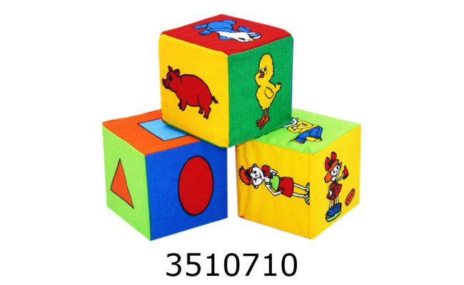 Кубики м'які набір 3шт Розумна Іграшка (84) 125