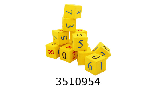 Кубики м'які набір 12шт. Математика в сумці Розумна Іграшка (42) 127/3