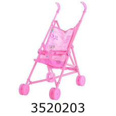Візочок пластик. для сидячої ляльки неон (18/36) 0881