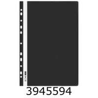 Папка шв. пр. верх А4 Economix перф. глянець чорна (10/300) E31510-01