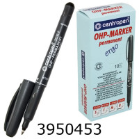 Маркер перм. Centropen 0.6мм F OHP чорний (10) 2636/01 н/з