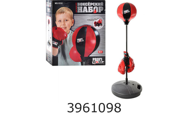 Боксер. набір груша на стійці 80*130см + рукавиці в коробці 44*51*13см (6) MS 0332