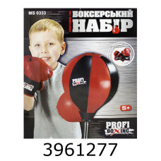 Боксер. набір груша на стійці 70*100см + рукавиці в коробці 37*48*7см (12) MS 0331
