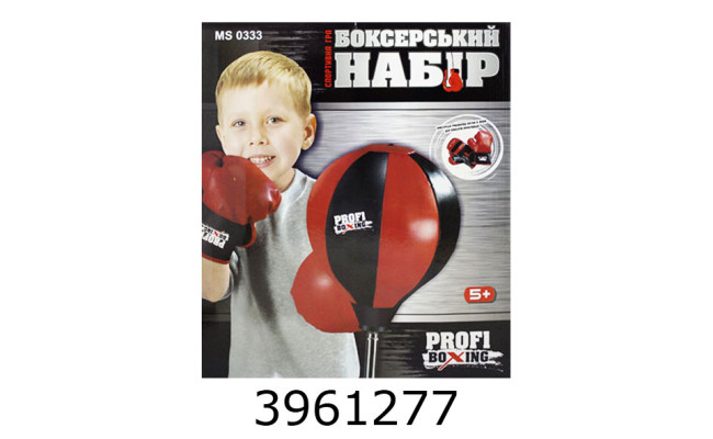 Боксер. набір груша на стійці 70*100см + рукавиці в коробці 37*48*7см (12) MS 0331