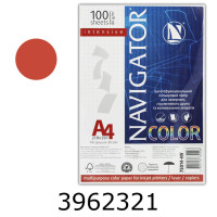 Папір кольор. А4 80г/м2 100 арк. інтенс. червоний Red Navigator (25) 75014-NV