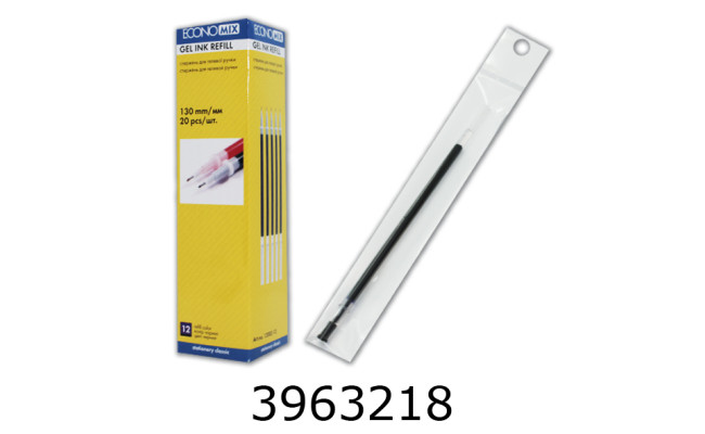 Стержень гелевий Economix 130 мм тонкий фіолетовий (20/200) E12002-12 н/з