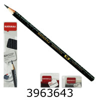 Олівець графіт. Nataraj Drawing 6H загостр. + гумка + стругалка (12/144/2880) 201207001 н/з