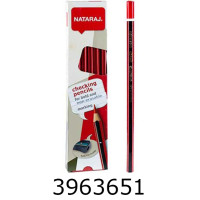 Олівець графіт. Nataraj Checking + стругалка червоний (12/144/2880) 201240001 н/з