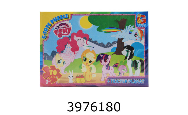 Пазли 70 ел. midi G-Toys ліцензія 