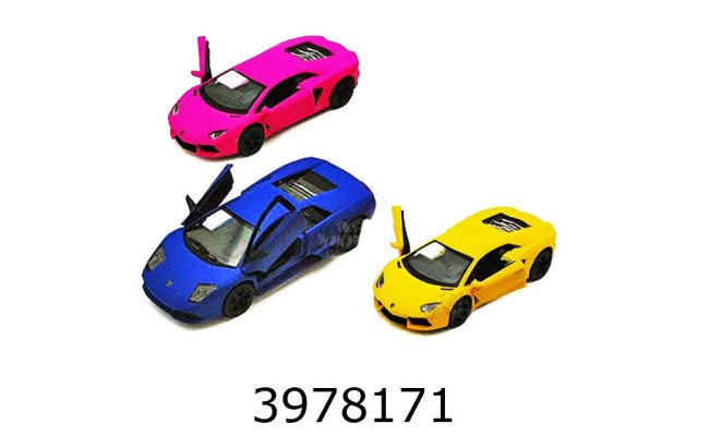 Машинка метал. Kinsmart Lamborghini Matte 3 види 2 кольори (24/96) 5370W