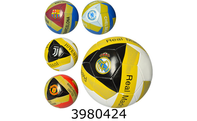 Мяч футб. прес-кожа №5 PVC 300-320г 5 видів (30) EV 3193