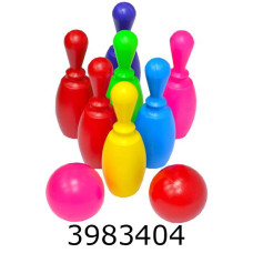 Кеглі маленькі в наборі 7 шт. + 2 кулі в сітці (12) Bamsic 024/2