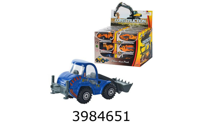 Машинка метал. в коробці Будтехніка 12 видів 9см  (24/144//288) PT603