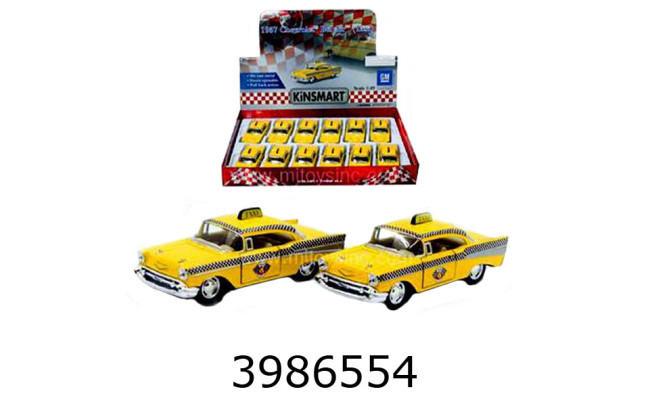 Машинка метал. Kinsmart Chevrolet Bel Air Taxi (24/96) 5360W