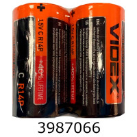 Батарейка Videx Super Heavy Duty R14/2 без блістера ціна за 2 шт. (12) C