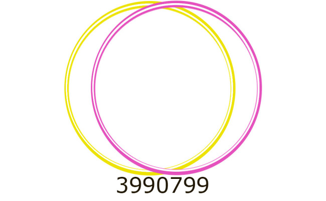 Обруч Веселка 1 мал. полосатий 68см Bamsic (10) 0169