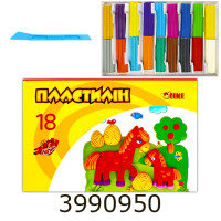 Пластилін Tiki 18 кол. 216г (12) 52135-TK У Пластилін Tiki 18 кол. 216г (12) 52135-TK У