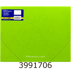 Папка на гумках пластик А4 BAROCCO салатовий (20) BM.3914-15