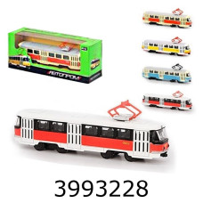 Трамвай метал. Автопром 3 кольори відкр. двері 195*58см (24/96) 6411ABCD