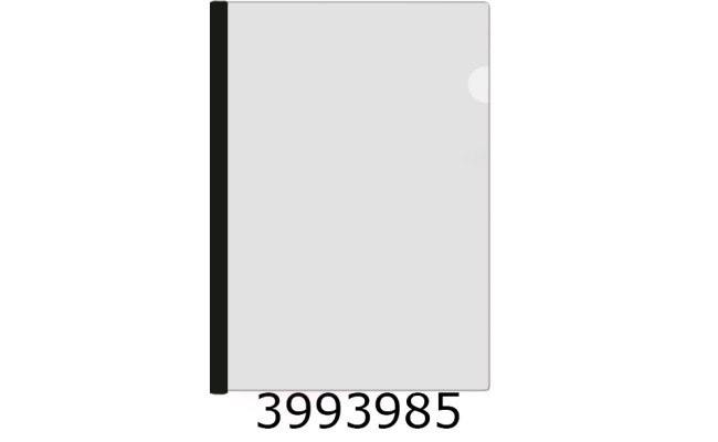 Папка з планкою-затиском пластик А4 Economix 10мм 2-65 арк. чорна (5) E31205-01