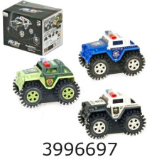 Машина перевертиш в коробці на батар. Поліція 3 кольори (120/240) M11-B