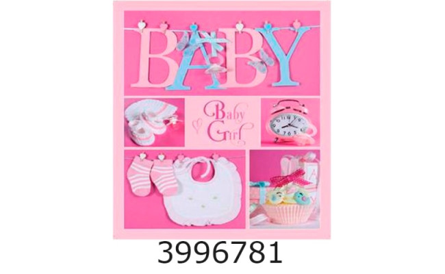 Ф/а 56ф. анкетний 10*15см Baby collage(укр. мова) рожевий BKM4656