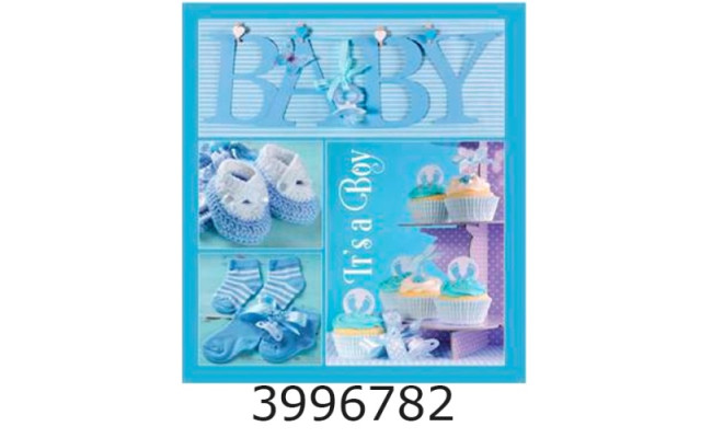 Ф/а 56ф. анкетний 10*15см Baby collage(укр. мова)  синій BKM4656