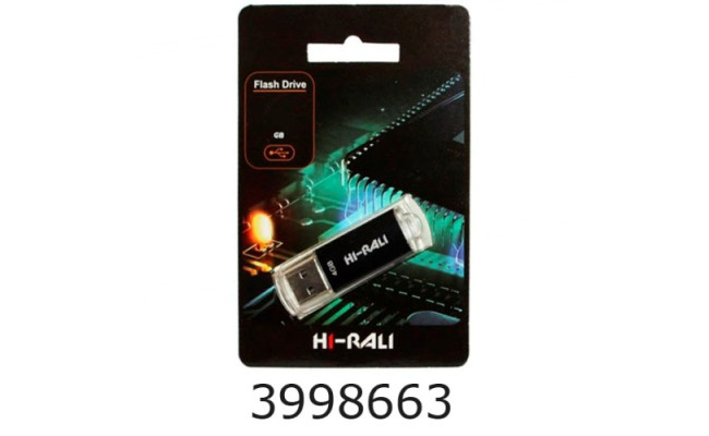 Flash USB 8Gb Rocket 2.0 Black Hi-Rali