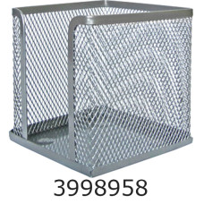 Бокс для паперу Buromax 10*10*10см метал. срібний (12) BM.6215-24
