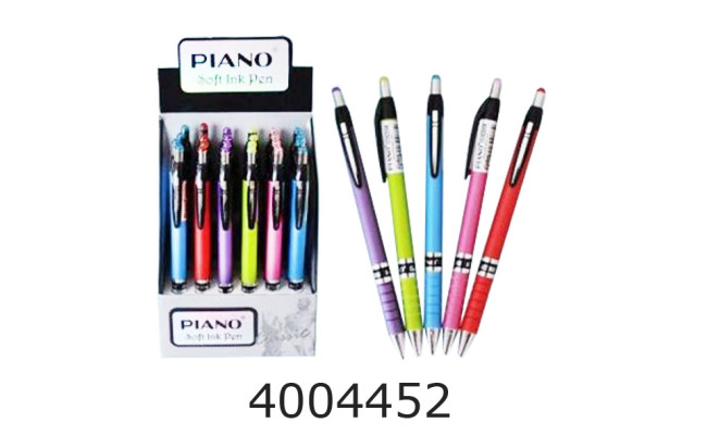 Ручка масл. авт. Piano синя 0.5мм PВ-165-C кольор.корпус (24) 165-C-PB
