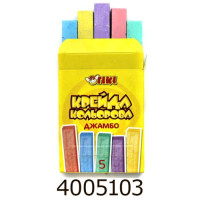 Крейда кольорова 5 шт. квадр. Jumbo Tiki (128) 51514-TK У