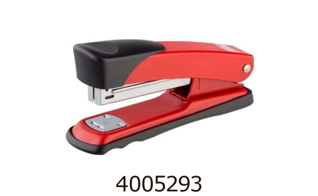 Степлер №24 Buromax метал. (скоби № 24 26)  до 25 арк червоний (12). BM.4256-05