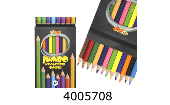 Олівці кольор. Tiki Jumbo 12шт. (6/144) 51622-TK н/з